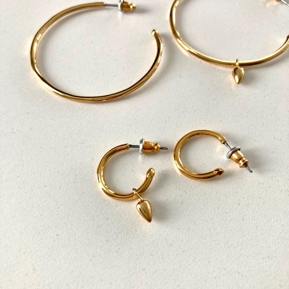 Stella & Dot Orbit Hoop Earrings - Gold - Picture 6 of 7